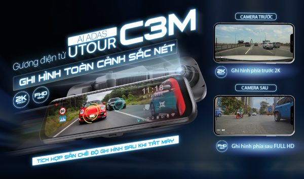 Gương Điện Tử AI ADAS UTOUR C3M Cho VF3 - Ảnh 3