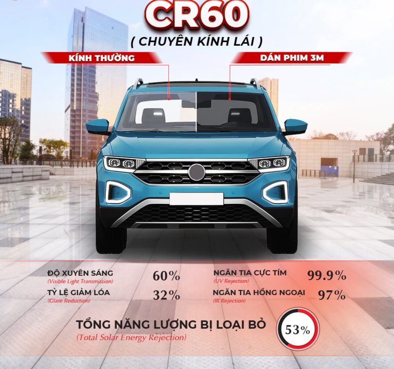 PHIM CÁCH NHIỆT 3M KÍNH LÁI CRYSTALLINE