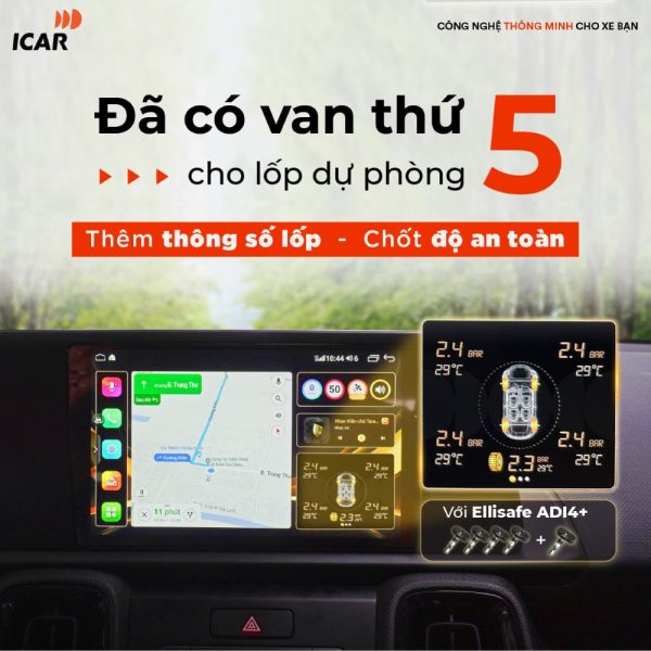 Cảm biến áp suất lốp ICAR Ellisafe ADI4+ - Ảnh 2