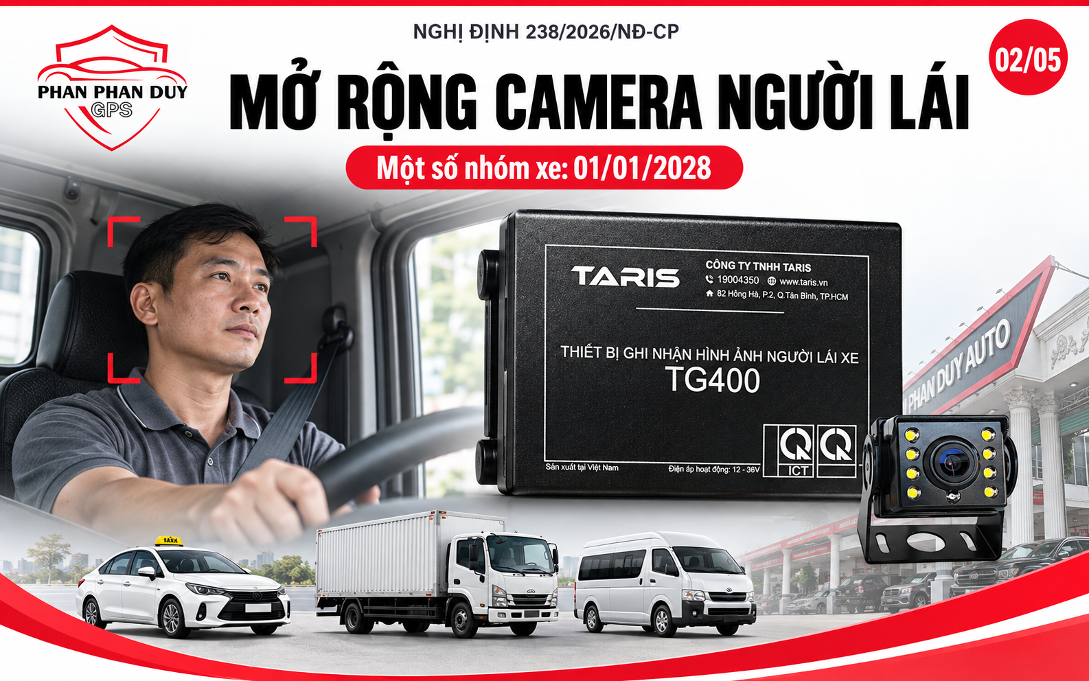 Mở rộng phạm vi quy định về camera người lái
